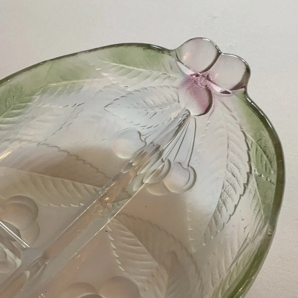 Glass Serving Plate/Tray with 3 Sections